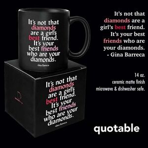 Black Ceramic Mug - Best Friends Quote